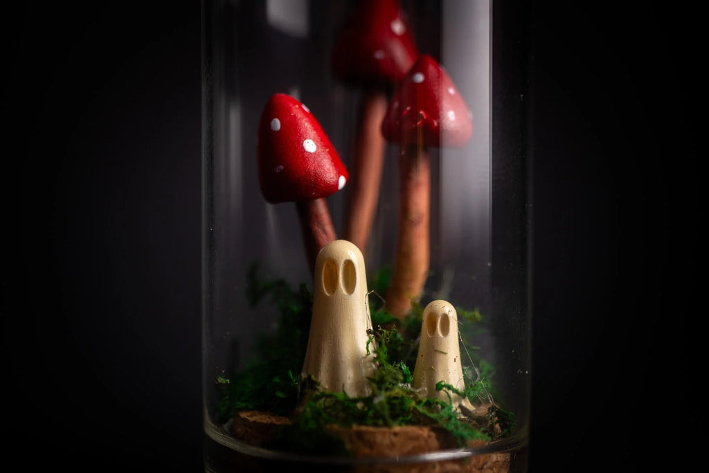 Mushroom Ghosts in a Bottle